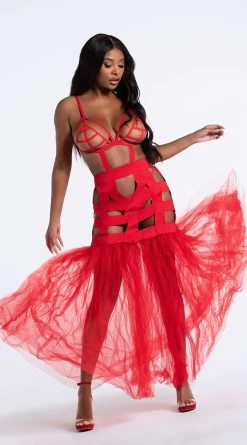 I'm Your Fantasy Mermaid Dress -Lingerie Shop AL A1041 RED 13 YANDY PS10202021 Edit