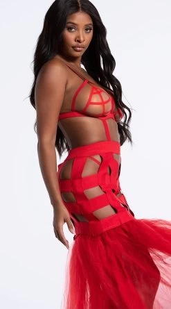 I'm Your Fantasy Mermaid Dress -Lingerie Shop AL A1041 RED 18 YANDY PS10202021 Edit
