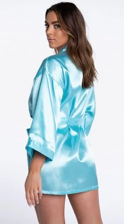 Me Time Satin Robe -Lingerie Shop BA BLW3203 BLUE 5 YANDY PS07222021