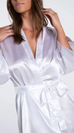Me Time Satin Robe -Lingerie Shop BA BLW3203 WHITE 13 YANDY PS07222021