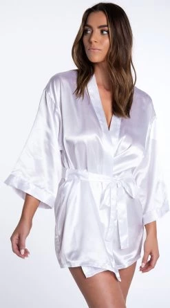 Me Time Satin Robe -Lingerie Shop BA BLW3203 WHITE 4 YANDY PS07222021