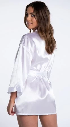 Me Time Satin Robe -Lingerie Shop BA BLW3203 WHITE 7 YANDY PS07222021