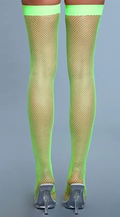 Be Wicked Nylon Fishnet Thigh Highs -Lingerie Shop BW 1931 NEONG back 2020MAR21325