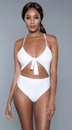 Be Wicked Delaney One Piece Swimsuit -Lingerie Shop BW 1983 white front 2020JUN23576