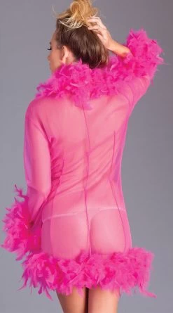 Be Wicked Birds Of A Feather Robe -Lingerie Shop BW BW834S HP back web 2020AUG24933