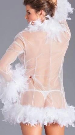 Be Wicked Birds Of A Feather Robe -Lingerie Shop BW BW834S W back web 2020AUG24933