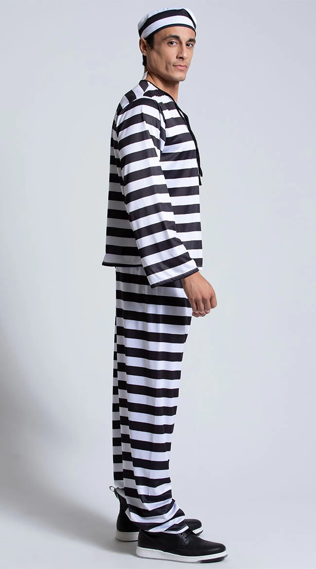 Men's Convict Costume 4 Men's Convict Costume - Image 4