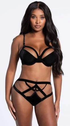 Dreamgirl Crossing Chain Bra Set