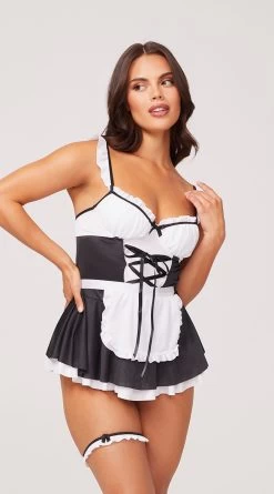 Laced Up French Maid Lingerie Costume 19 Laced Up French Maid Lingerie Costume -Lingerie Shop EC 31581 0014 Yandy PS06302022