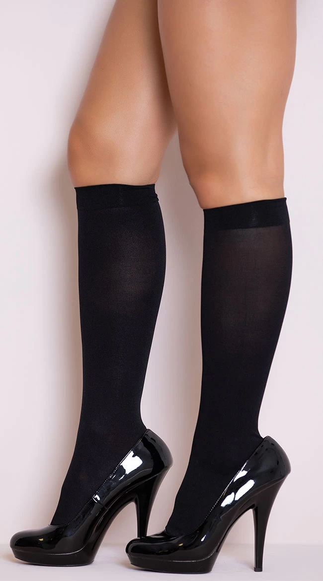 Opaque Knee High Stockings 2 Opaque Knee High Stockings - Image 2