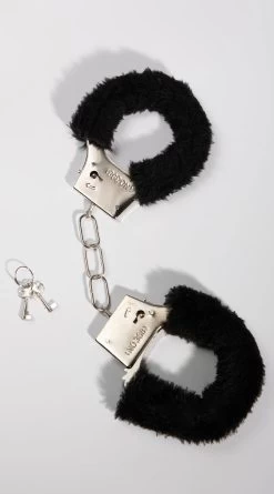 Furry Black Handcuffs
