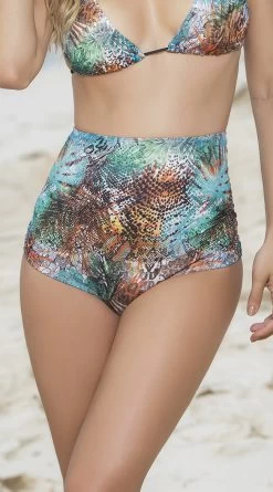 Classic High-Waisted Bikini Bottom -Lingerie Shop ES 6854 Bottom Botanic Front