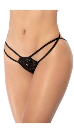 Lustful Dreams Chemise Set -Lingerie Shop ES 7428 Black Gstring F 2022APRIL47821