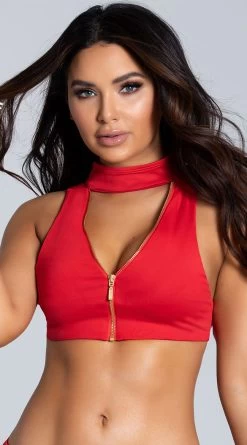 Yandy Zirconia Zest Choker Bikini Top