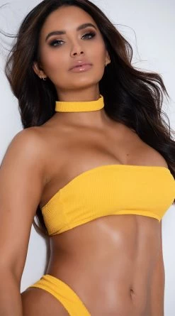 Yandy Boardwalk Bae Choker Bikini Top -Lingerie Shop EY 4106T 4106B YELLOW PS01282020 28