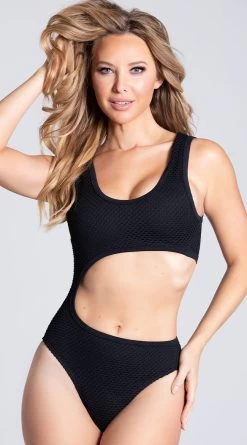 Yandy Cod In The Act Monokini Swimsuit -Lingerie Shop EY 4146 BLACK PS01172020 1