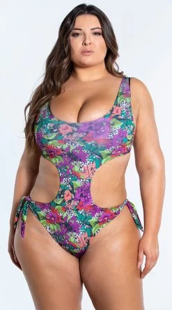 Yandy Plus Size Tropical Oasis One Piece Swimsuit 15 Yandy Plus Size Tropical Oasis One Piece Swimsuit -Lingerie Shop EY 4301X 2 YANDY PS02172022