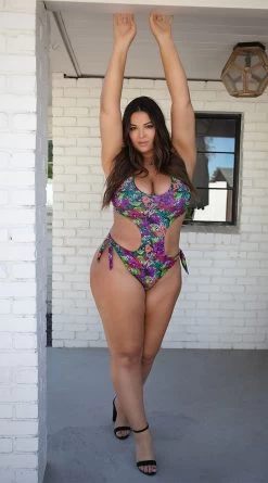 Yandy Plus Size Tropical Oasis One Piece Swimsuit 10 Yandy Plus Size Tropical Oasis One Piece Swimsuit -Lingerie Shop EY 4301X LEO 2 EDS YANDY 2022SWIM
