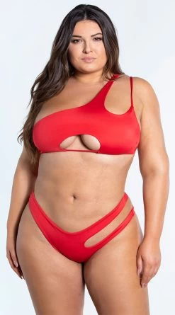 Yandy Plus Size Double Strapped Bikini Bottom 9 Yandy Plus Size Double Strapped Bikini Bottom -Lingerie Shop EY 4322TX 4322BX RED 2 YANDY PS02172022