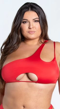 Yandy Plus Size Double Strapped Bikini Top -Lingerie Shop EY 4322TX TOPX RED 2 YANDY PS02172022 copy