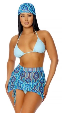 Forplay Covered Up Ruched Aquatic Pool Skirt -Lingerie Shop FP 442317 ACI 4 2022MARCH47755