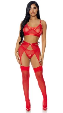 Forplay Kiss Of Gold Lingerie Set -Lingerie Shop FP 772106 red alt4 lg 2022JULY49835