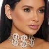 Forplay Dollar Sign Rhinestone Choker