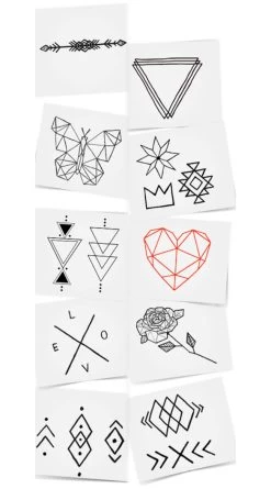 The Geometric Temporary Tattoo Pack