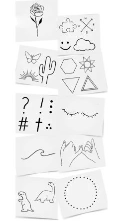 The Barely There Temporary Tattoo Pack