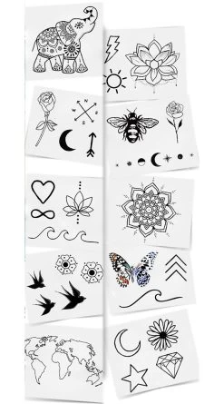 The Best Sellers Temporary Tattoo Pack