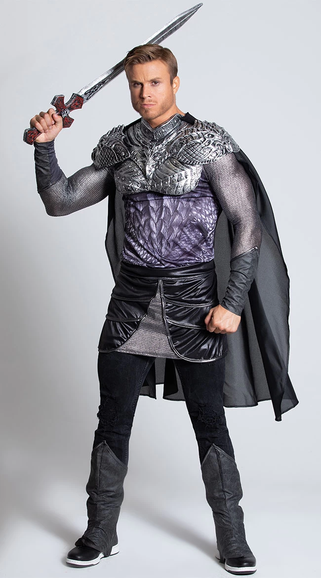 Men's Dark Medieval Knight Costume 1 Men's Dark Medieval Knight Costume