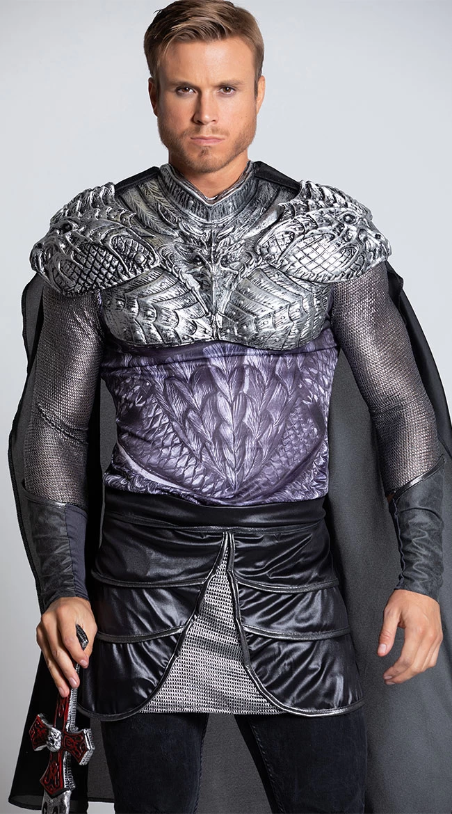 Men's Dark Medieval Knight Costume 3 Men's Dark Medieval Knight Costume - Image 3