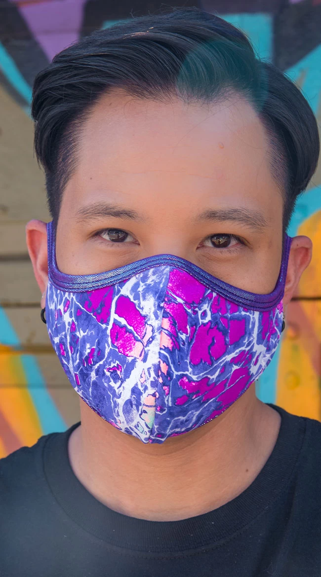 Electric Lavender Tailored Face Mask 2 Electric Lavender Tailored Face Mask - Image 2