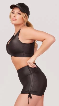 Deep Cut Liquid Sports Bra -Lingerie Shop LAS LA LIQ 1031 LIQUID SPORTS BRA BLACK 3542 WEBSIZE