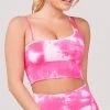 Pink Tie Dye Sports Bra