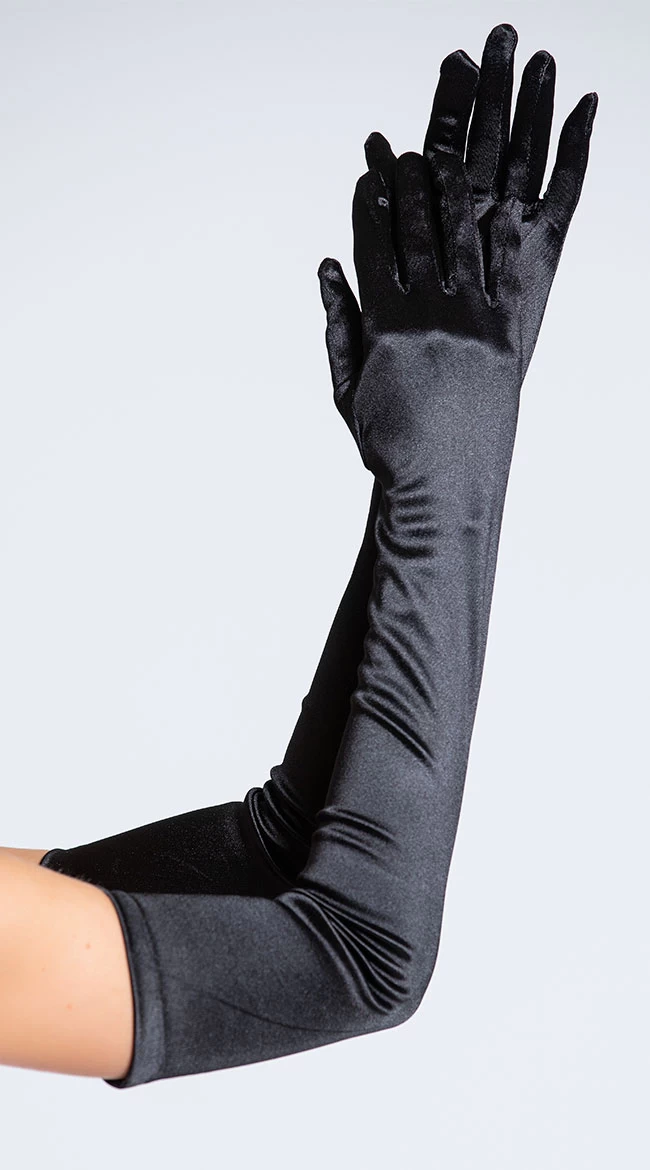 LEG AVENUE Extra Long Satin Gloves 1 LEG AVENUE Extra Long Satin Gloves