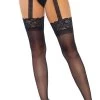 LEG AVENUE Mia Opaque Garter Belt Stockings