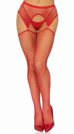LEG AVENUE Kya Net Garter Belt Stockings 9 LEG AVENUE Kya Net Garter Belt Stockings -Lingerie Shop LA 1784 01 003