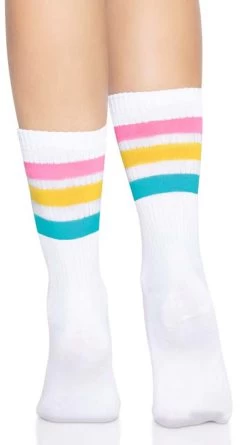 LEG AVENUE Pride Crew Socks -Lingerie Shop LA 3014 06 397
