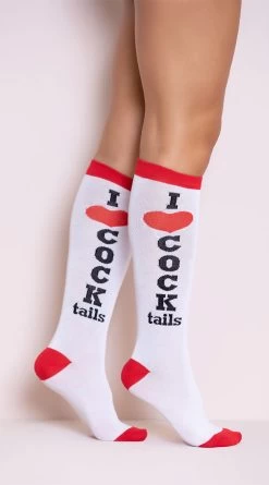 LEG AVENUE "I Love Cocktails" Knee High Socks