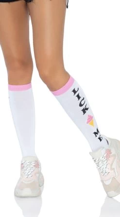 LEG AVENUE Lick Me Color Block Knee Socks -Lingerie Shop LA 5620 14 101 2021MAR27969
