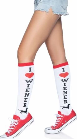 LEG AVENUE Wiener Dog Knee High Socks