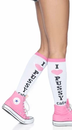 LEG AVENUE Pussycat Knee High Socks 8 LEG AVENUE Pussycat Knee High Socks -Lingerie Shop LA 5624 06 050 2022APR47820