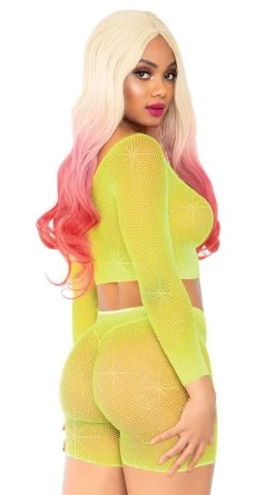 LEG AVENUE Rhinestone Ready Biker Short Set -Lingerie Shop LA 81608 02 033 2020FEB18808