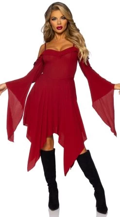 LEG AVENUE Flowing Gauze Peasant Dress -Lingerie Shop LA 87117 01 036 2022MAY48084