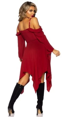 LEG AVENUE Flowing Gauze Peasant Dress -Lingerie Shop LA 87117 02 036 2022MAY48084