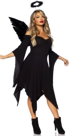 LEG AVENUE Flowing Gauze Peasant Dress -Lingerie Shop LA 87117 06 001 2022MAY48084