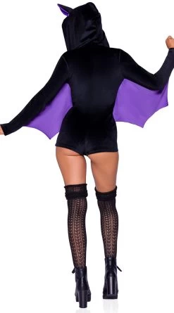 LEG AVENUE Midnight Bat Romper Costume -Lingerie Shop LA 87132 02 039 2022MAY48084