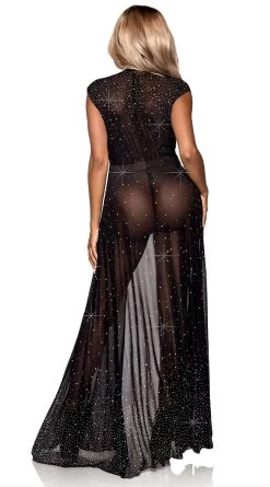 LEG AVENUE Long Iridescent Rhinestone Robe 6 LEG AVENUE Long Iridescent Rhinestone Robe -Lingerie Shop LA 88014 02 001 2022APR47820