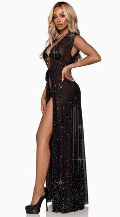LEG AVENUE Long Iridescent Rhinestone Robe 7 LEG AVENUE Long Iridescent Rhinestone Robe -Lingerie Shop LA 88014 04 001 2022APR47820